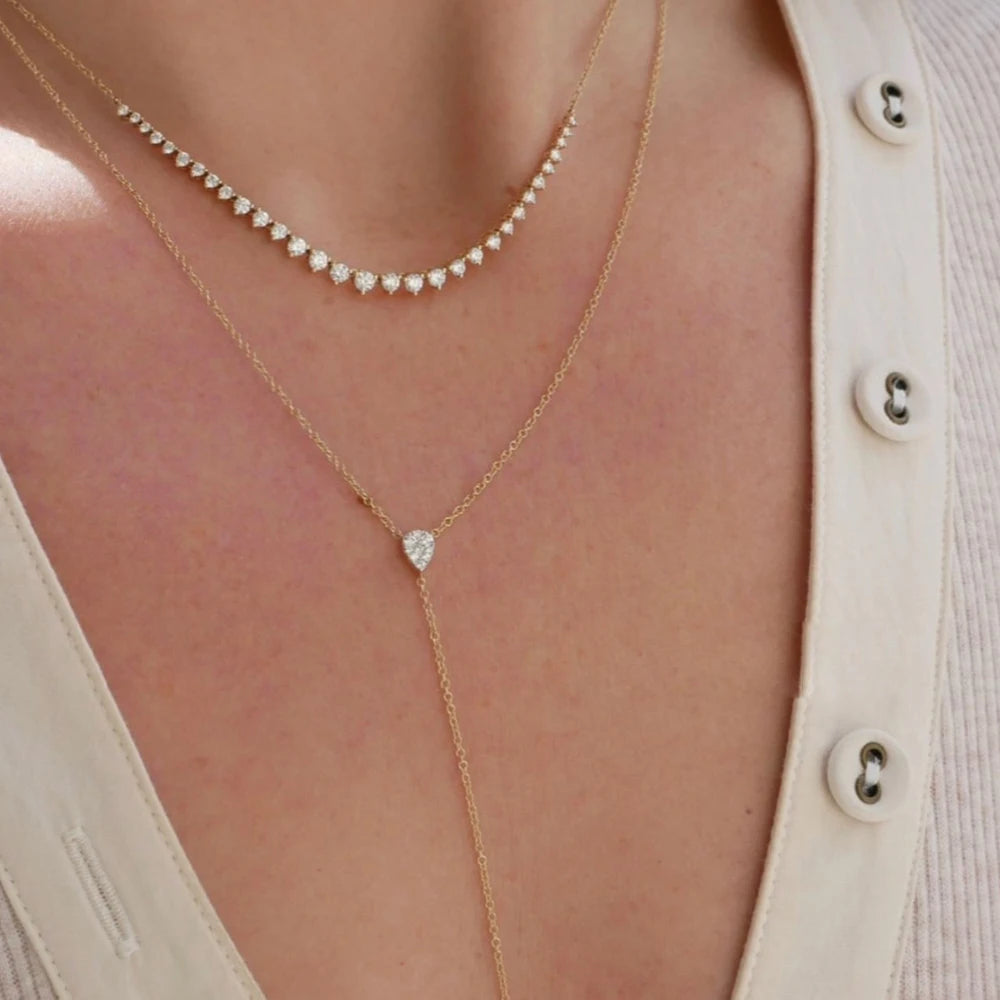 Waterdrop Fashion Double Layer Pendant