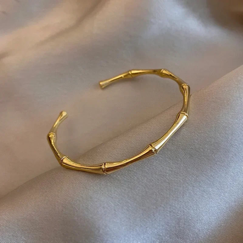 Bracelet bangle titanium 18k plated