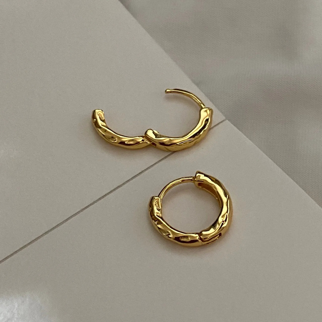 Gold Silver Hammered Vintage Jewelry