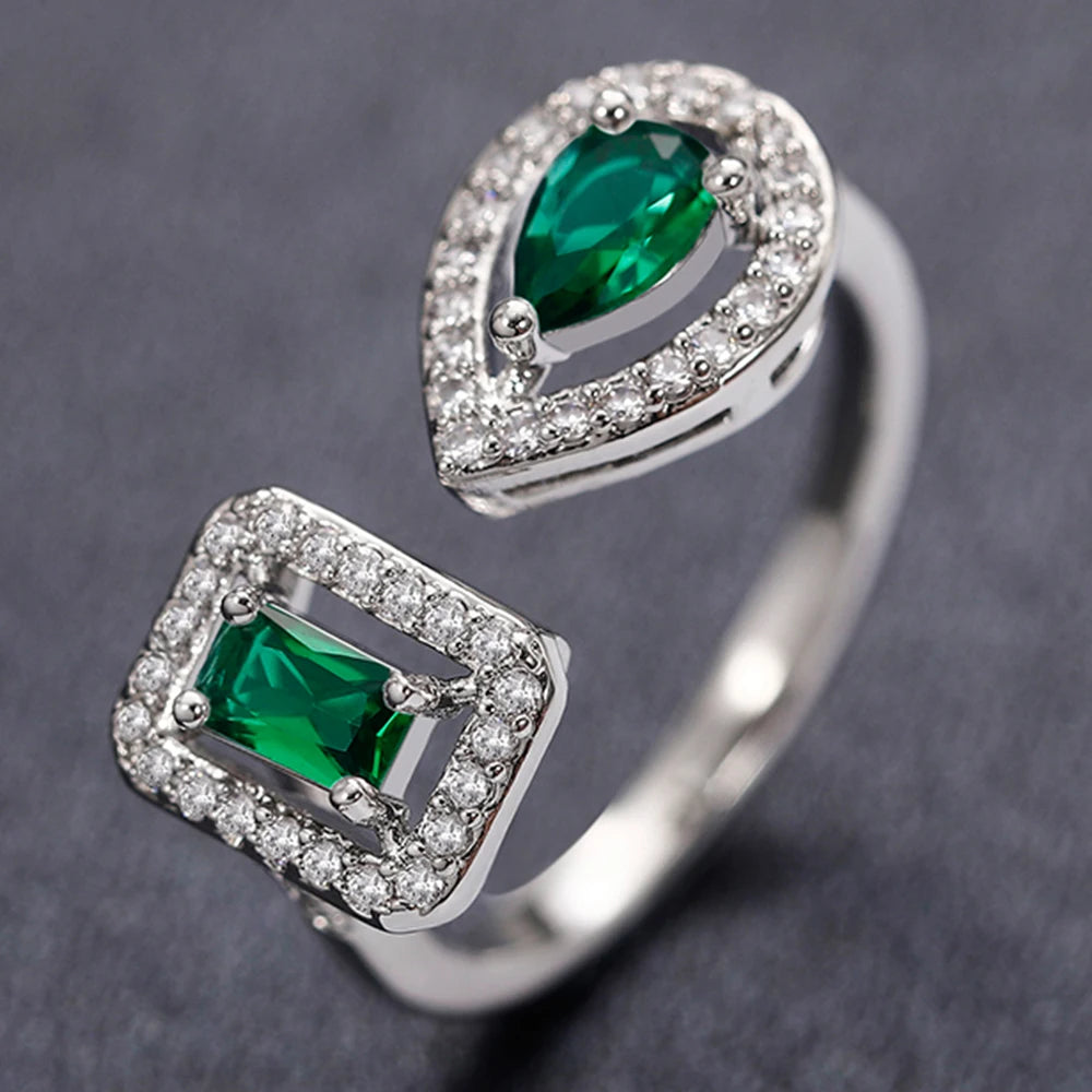 Huitan Geometric Shaped Cuff open ring
