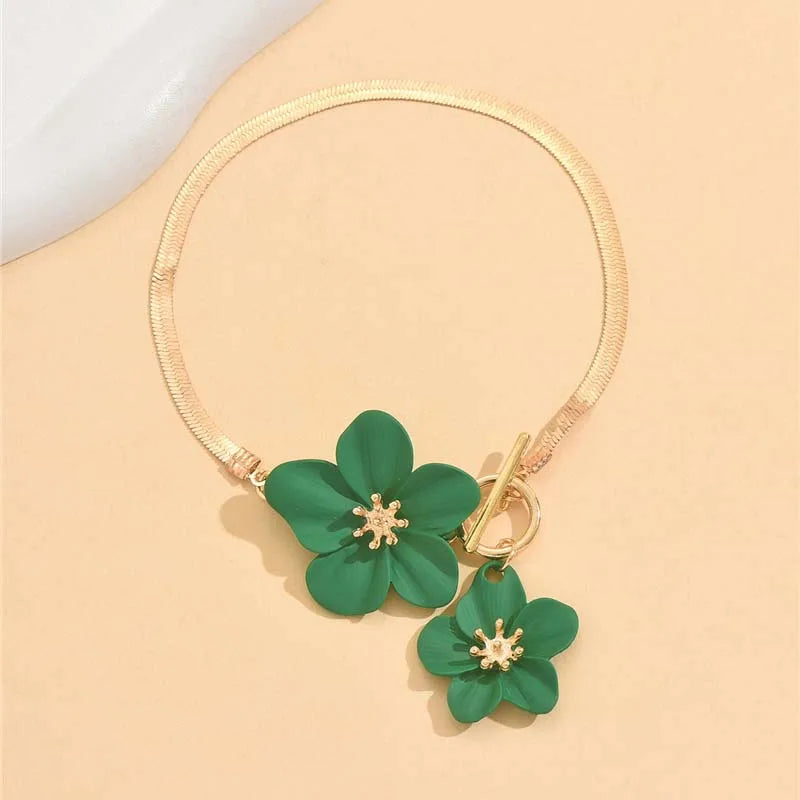 Fashion Cherry Blossom Charm Anklet