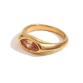 Titanium Steel Marquise Cut Ring