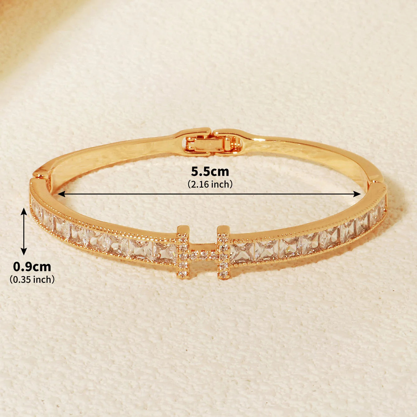 H Zirconium Bracelet Luxury Gold