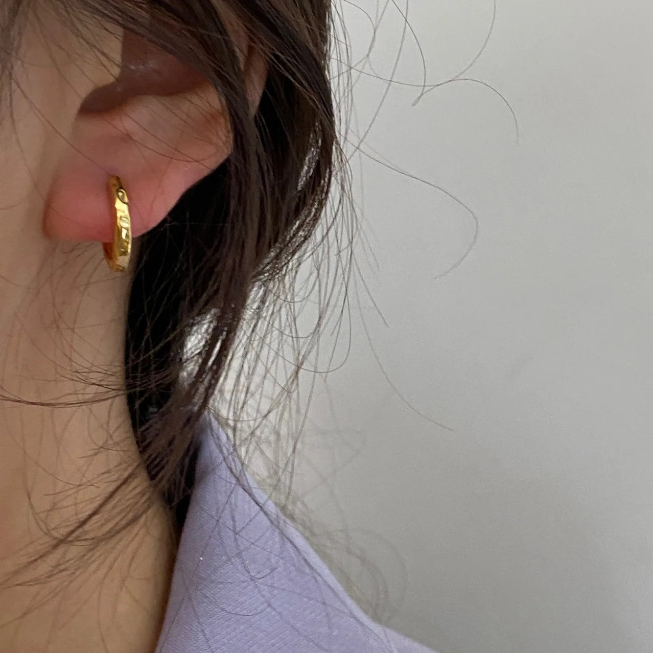 Gold Silver Hammered Vintage Jewelry