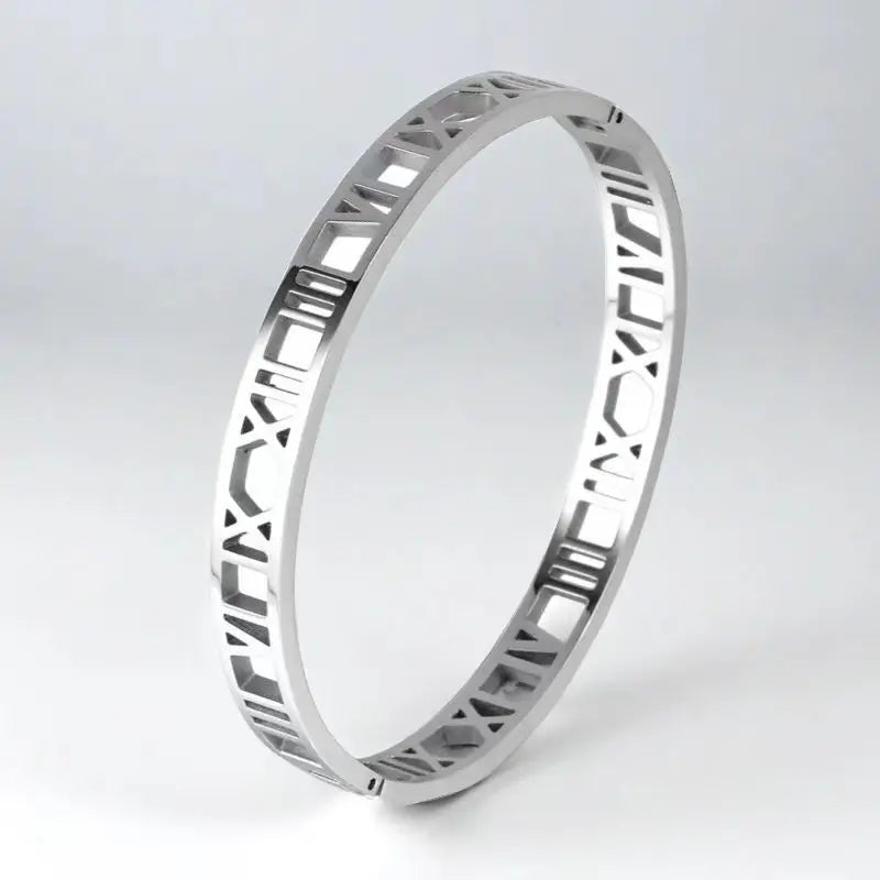 Bracelet bangle titanium 18k plated