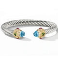 Jawhara Stainless Steel Zircon Open Bracelet