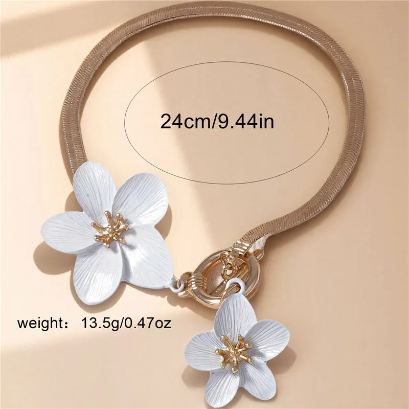 Fashion Cherry Blossom Charm Anklet