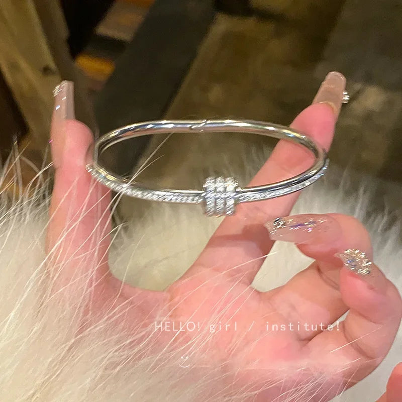Bracelet bangle titanium 18k plated