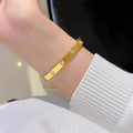 Bracelet bangle titanium 18k plated