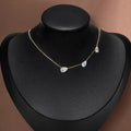 3-Stones Waterdrop Moissanite Pendant Necklace
