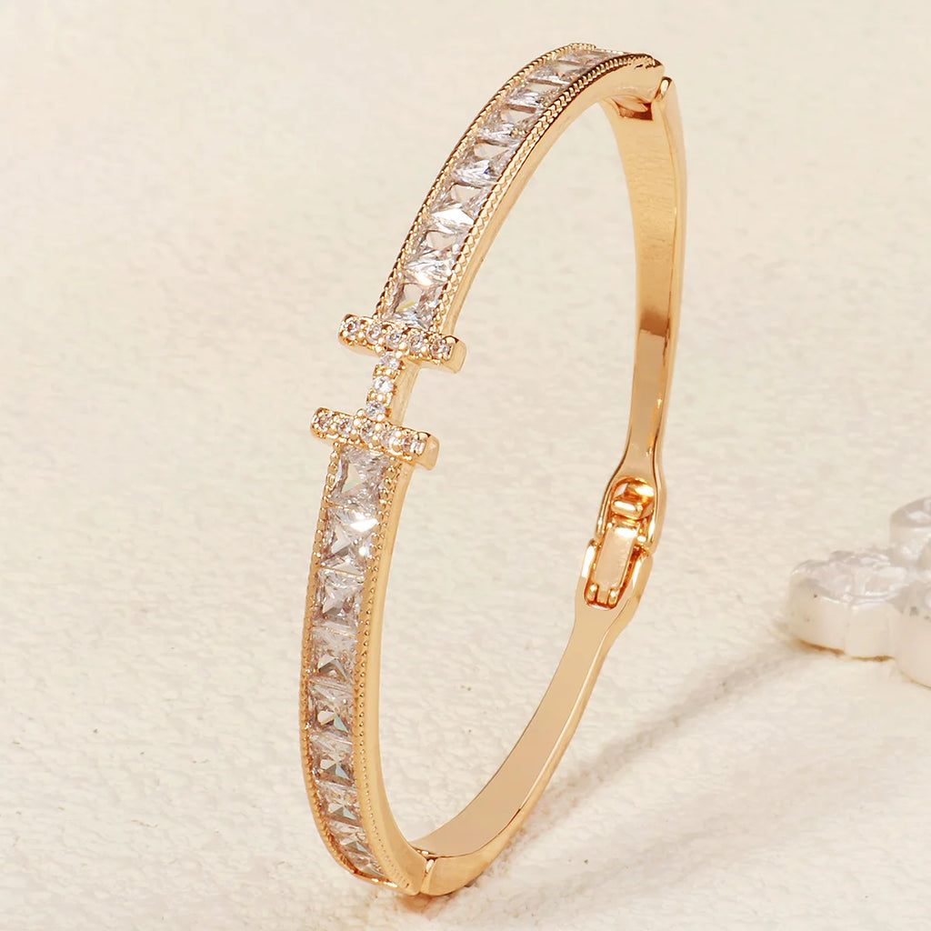 H Zirconium Bracelet Luxury Gold